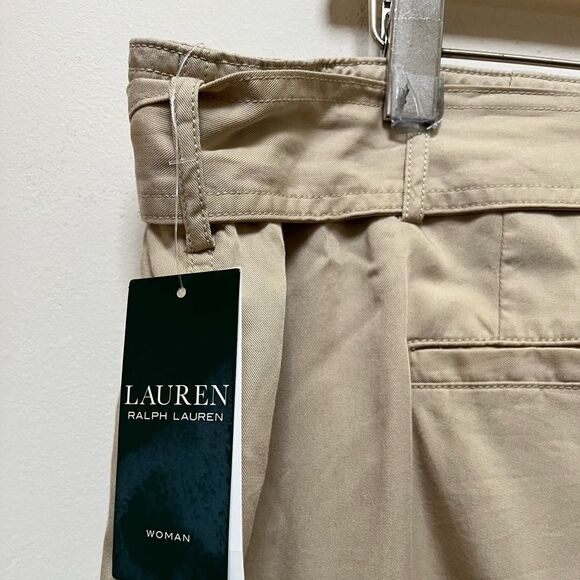 Lauren Ralph Lauren New Neutral Lyocell Tie Waist Pocket Plus Size 20W Pant - Picture 5 of 11